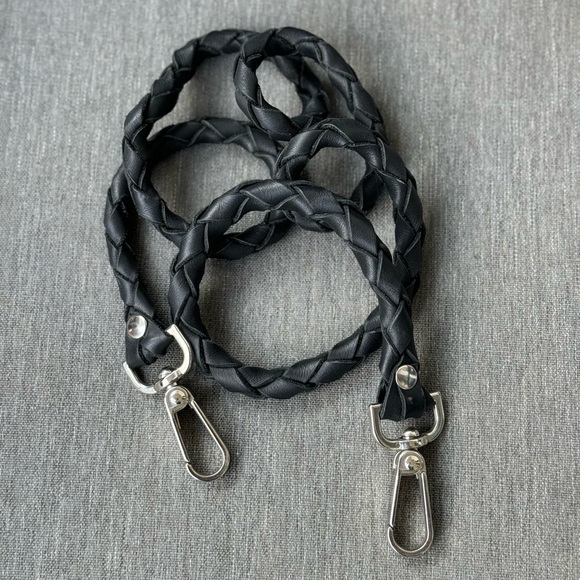 Nena & Co long braided roll strap silver tone hardware - Picture 1 of 2